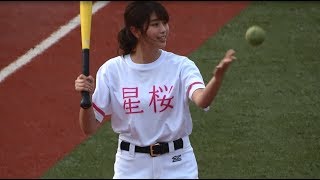 稲村亜美さんが女子プロ野球公式戦で「神ノック」を披露！！