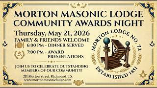 Community Awards - Morton Lodge - May 21, 2026
