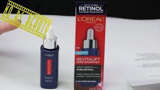 L'Oreal Skincare Loreal Revitalift Derm Intensives Night Serum w/ Pure Retinol 0.3% Review \u0026 How to