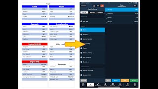 One click checklist export to Foreflight