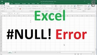 Fix Excel #NULL! Error
