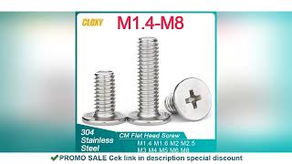 5/ 10/ 20pcs M1.4 M1.6 M2 M2.5 M3 M4 M5 M6 M8 304 Stainless Steel CM Cross Phillips Ultra Thin Super