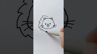 How to Draw Lion 怎么画狮子 跟我一起画小狮子 一学就会 育儿简笔画 一起学画画