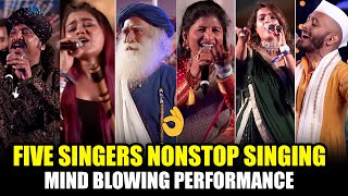 5 Singers NON-STOP Song Performance At #MahaShivRatri2023 | Mangli, Ananya, Meenal, Nihar, Sadhguru