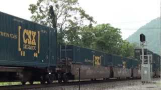 CSX NB Intermodal 253 73 AC44CW Horn Echo Empty Cars