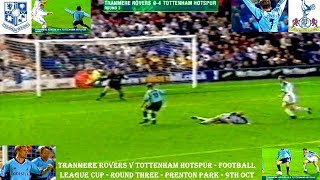 TRANMERE ROVERS V TOTTENHAM HOTSPUR – FOOTBALL LEAGUE CUP – PRENTON PARK – 9TH OCTOBER 2001