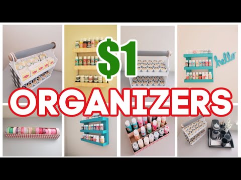 7 DOLLAR TREE DIY ORGANIZATION IDEAS & EASY HACKS MULTIPURPOSE CRAFT ROOM KITCHEN PANTRY