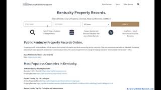 Kentucky Property Records (Search Online By Name and Address)