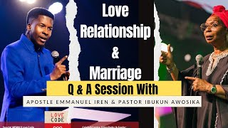 Relationship And Marriage Q&A w/ Apostle Emmanuel Iren & Pastor Ibukun Awosika #love #marriage