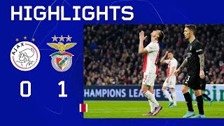 Game over 😫 | Highlights Ajax - Benfica | UEFA Champions League