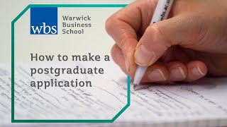 How to make a postgraduate application