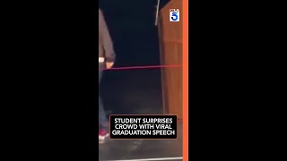 Student surprises crowd with viral graduation speech