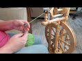 beginner spinning on a wheel class part 4 practicing with waste yarn