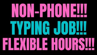 Non-Phone Work From Home Job | Typing Job | Flexible Hours | Online Jobs | #twochickswithasidehustle