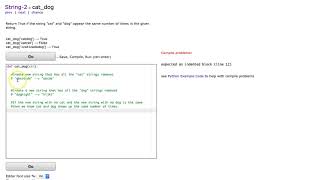 CodingBat - cat_dog (Python - Strings 2)