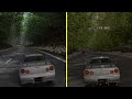 Gran Turismo 3 vs Gran Turismo 4 Trial Mountain Track PS2 Graphics Comparison
