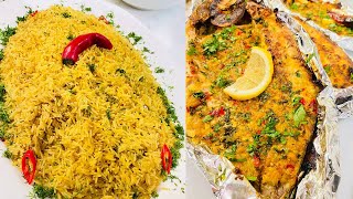 طريقة عمل سمك بوري سنجاري - أرز بالبصل والكاري | العزومة مع الشيف فاطمة أبو حاتي