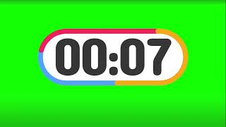 13 Second countdown timer with beep at every second 🔔|Greenscreen | copyright free