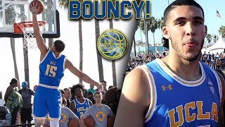 Liangelo Ball SHOWING OFF IMPROVED BOUNCE at UCLA Practice in VENICE BEACH!