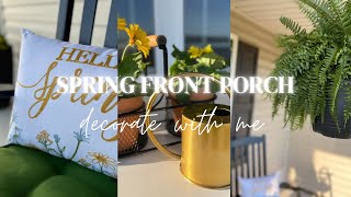 FRONT PORCH DECORATE WITH ME | SPRING PORCH MAKEOVER | 2024 SPRING DECOR