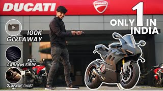 60 ലക്ഷം രൂപയുടെ DUCATI V4S | ONLY ONE IN INDIA | FULL CARBON FIBER | GIVEAWAY |