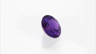 Vivid Purple Sapphire Round Cut Gem, Unheated with GIT Certificate, 6.73 x 3.85 mm, 1.25 carats