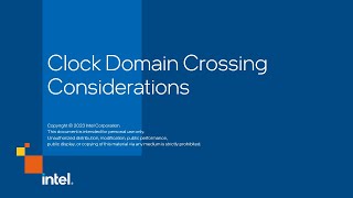 Clock Domain Crossing Considerations