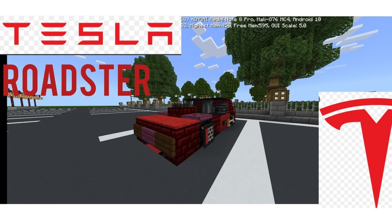 Minecraft Tesla Roadster Tutorial Youtube