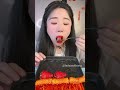 shrimp roll enoki u0026 strawberry broccoli mukbang