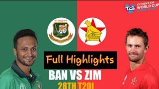 Bangladesh vs Zimbabwe Match Highlights | Last Over Today Match | T20 World Cup 2022 Highlights