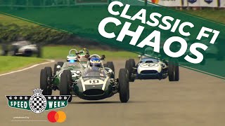 '50s F1 cars in chaotic Goodwood battle