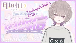 【初配信】新人Vtuber月垣れいの初配信見どころまとめ【月垣れい 切り抜き/新人V/まとめ】