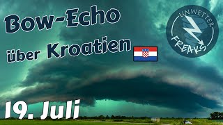 BOW-ECHO mit Downburst über Zagreb am 19. Juli 2023  | Stormchasing 2023 ⛈