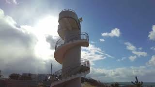 Niigata City, Japan. Walking path and observatory by the sea.【4K】2022/01/30