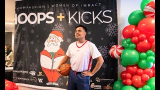 Hoops + Kicks Christmas labdarības Ziemassvētku spēle 2024 — SNKRSAFARI dibinātājs Hoops lieliskam mērķim