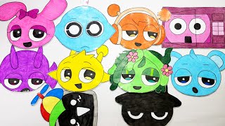 🪸Paper Diy🪸INCREDIBOX SPRUNKI Face Blind Bags unboxing: How to Draw Sprunki