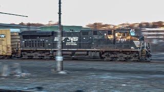 A solo Dash 9 leads NS 231 into Harrisburg! (3/17/24)