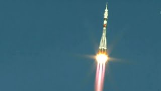 Sojus-Rakete mit drei Raumfahrern zur ISS gestartet | AFP