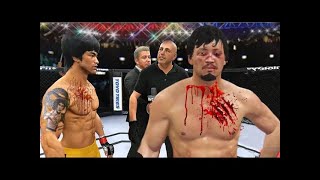 UFC 4 Bruce Lee vs. Kiyoshi Tamura - EA sports UFC 4 - CPU vs CPU