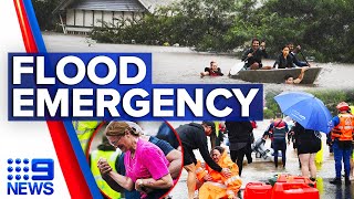 Tens of thousands impacted as NSW flooding reaches record high | 9 News Australia