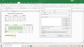 UNBALANCED PROBLEM USING EXCEL (NORTH-WEST & MODI)