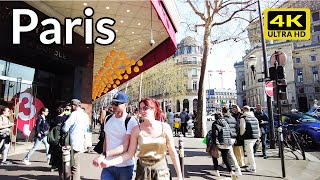 Paris Walking in Boulevard Haussmann | Spring 2022 | Paris 4k - Paris, France 🇫🇷