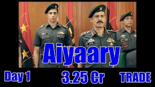Aiyaary Box Office Collection Day 1 Trade