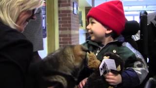 RCMP puppy visits kids in hospital