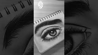 كيفية رسم عين باحترافية / How to draw an eye #shorts