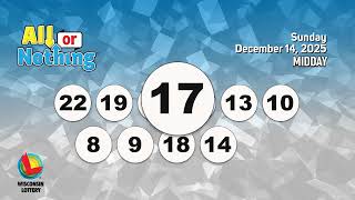 Wisconsin Lottery Midday Draw 12/14/2025