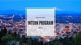 OpenSesame Summer 2016 Intern Program