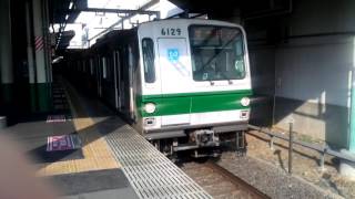 JR東日本 常磐緩行線  東京メトロ 6000系 6129F 10両編成  東京メトロ千代田線･小田急線 直通  唐木田行  柏駅 1番線を発車「SF10-31 2コーラス」発車メロディー付