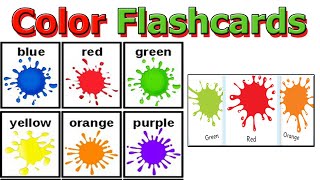 Colour Flashcards - Learn Colors for Kids Flash Cards - Totcards ABC Learning Grow
