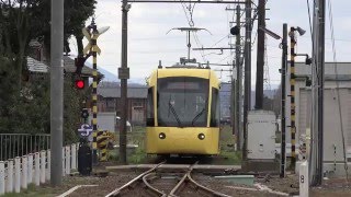 えちぜん鉄道　キーボ試運転　鷲塚針原駅到着